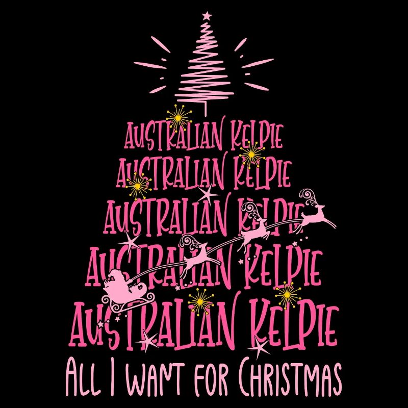 Australischer Kelpie Hund Weihnachten Hunderasse