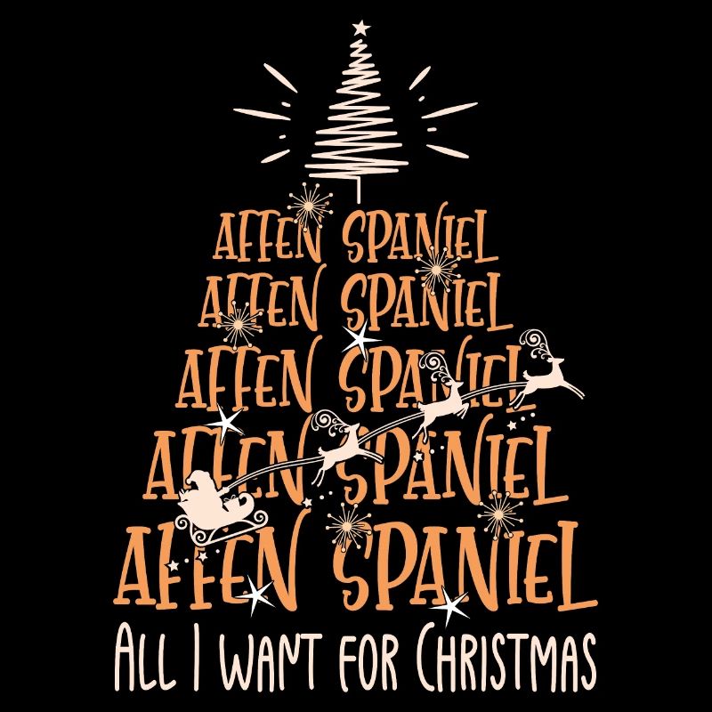 Affen Spaniel Hund Weihnachten Hunderasse