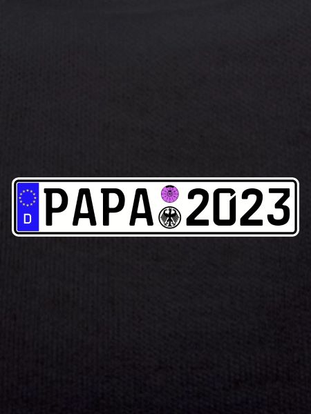 Papa 2023 Vater werden Nummernschild