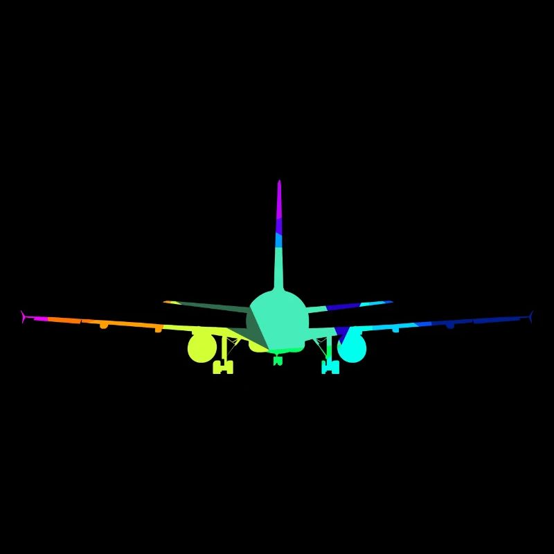 Kommerzielles Flugzeug Regenbogen Flugzeuge