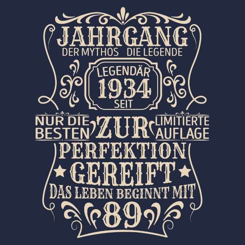 Geburtstagsgeschenk Geboren 1934 89 Jahre