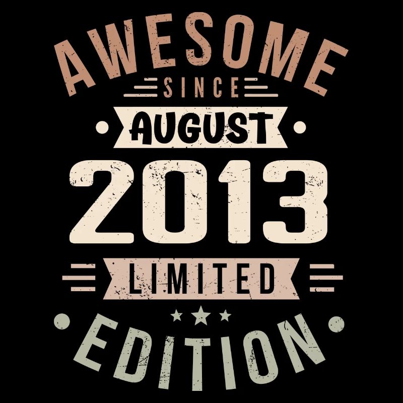 August 2013 Birthday in August 2013 Vintage 2013