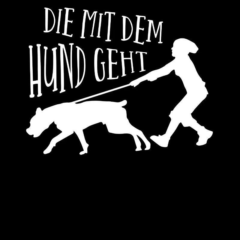 Hundebesitzerin, Die mit dem Hunde geht