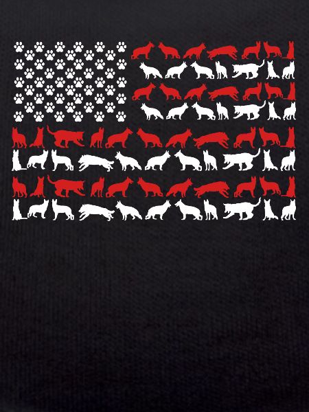 German Shepherd US FLAG