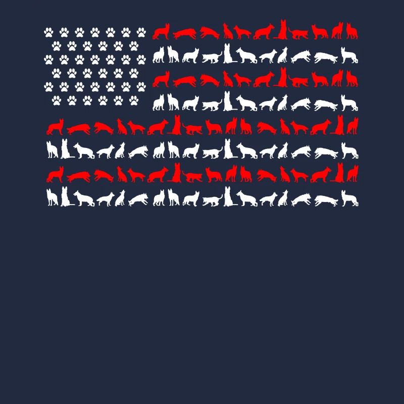 Deutscher Schäferhund US-FLAGGE