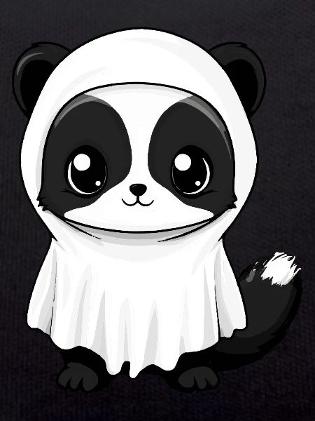 Skunk Halloween Comic Ghost