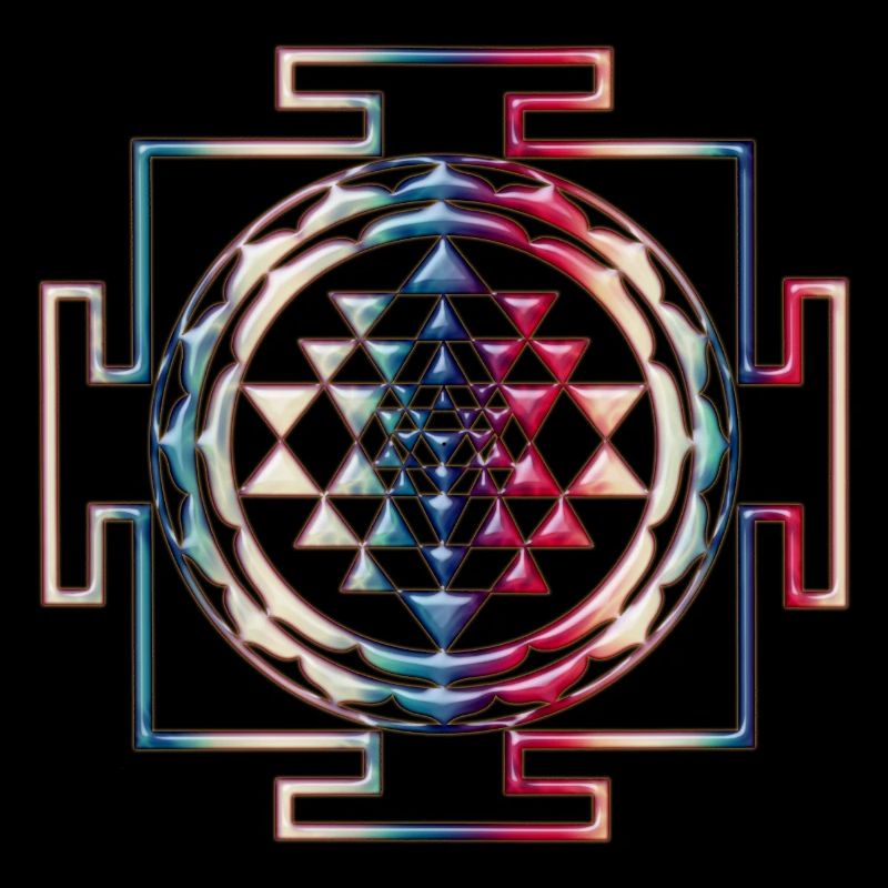 Sri Yantra - glass