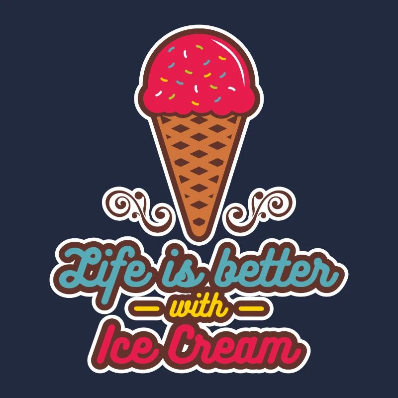 Das Leben ist besser mit Eiscreme