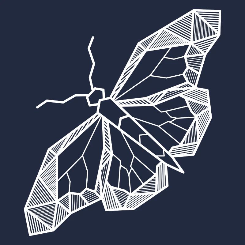 Lignes de cadeau géométriques papillon hipster