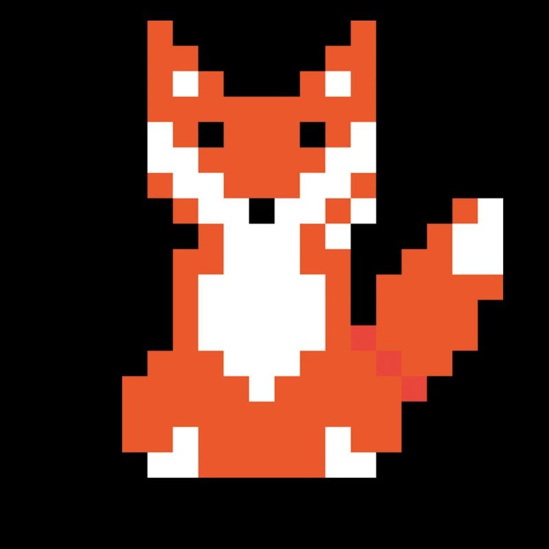 Roter Fuchs Pixel Art