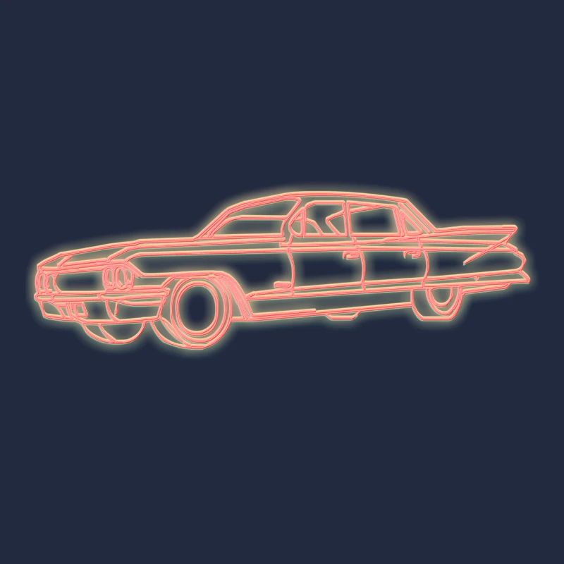 Neonlicht Oldtimer