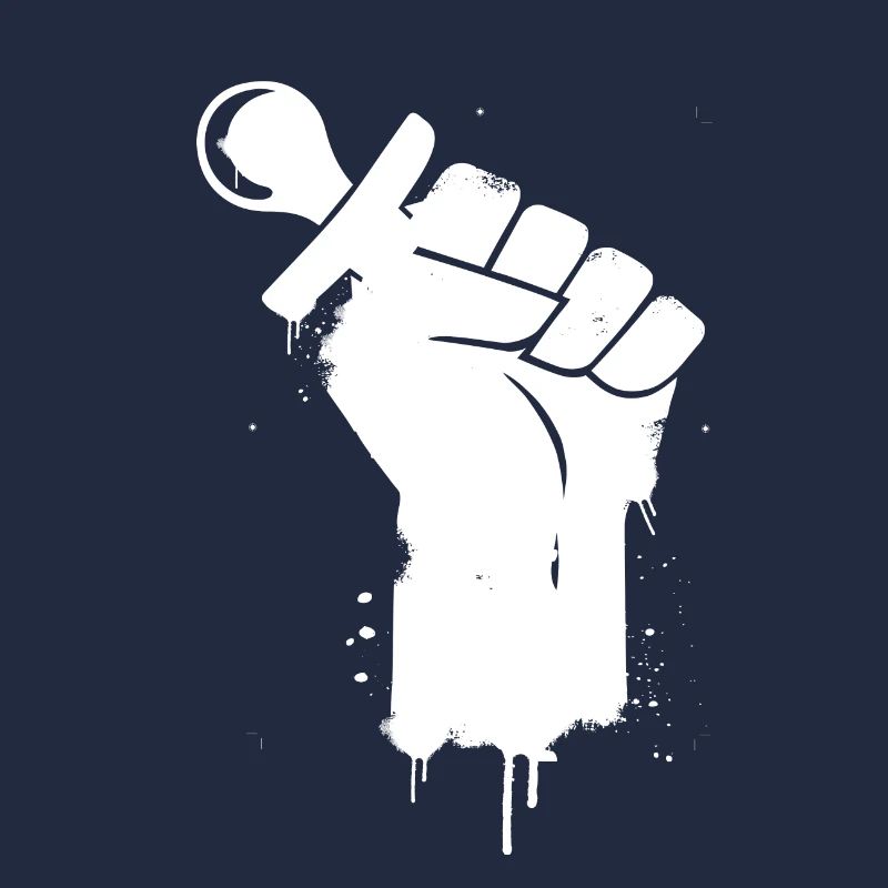 Stencil hand pacifier white gift