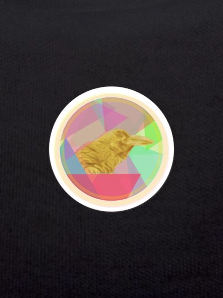 Bird circle neon gold