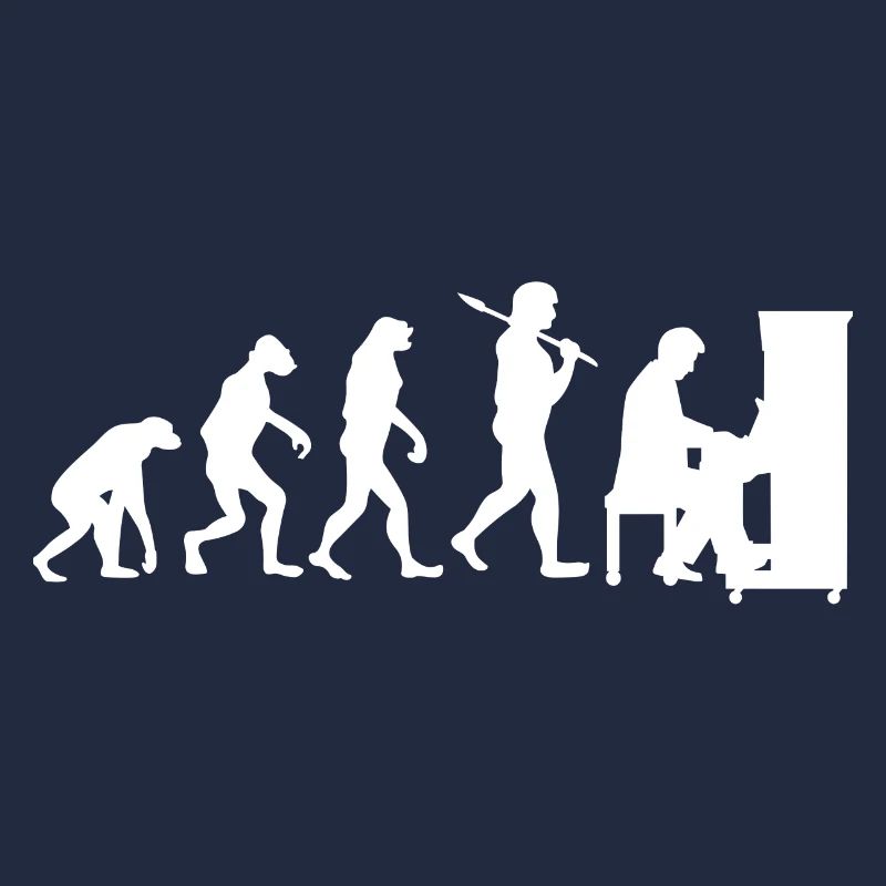 Klavier Pianist Evolution Geschenk Musiker Piano