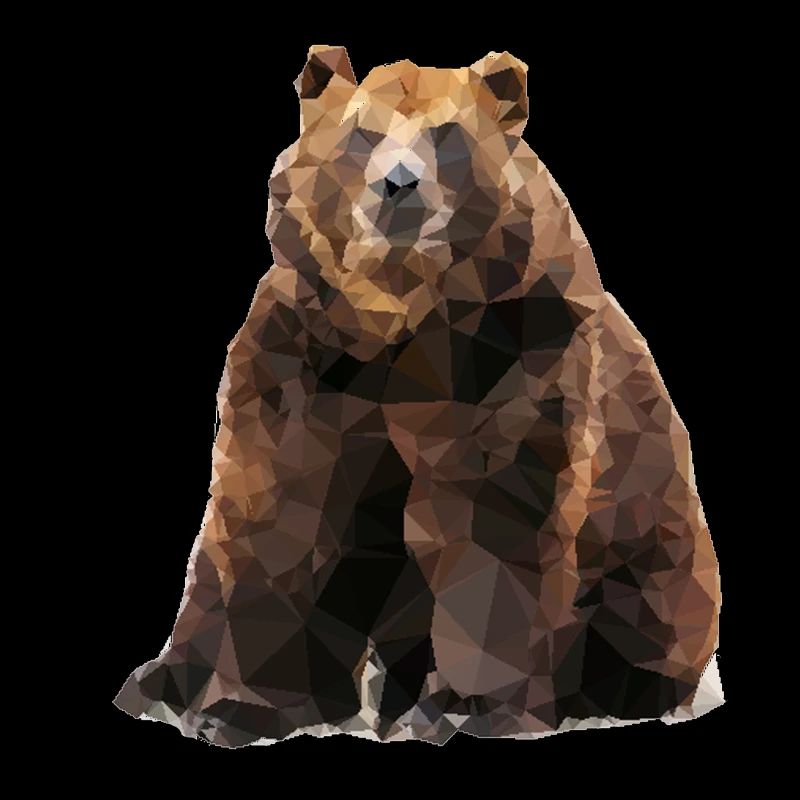 Geometric brown bear