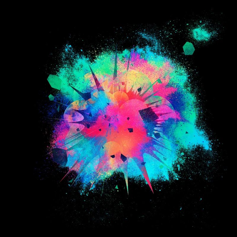 Explosion d'explosion colorée