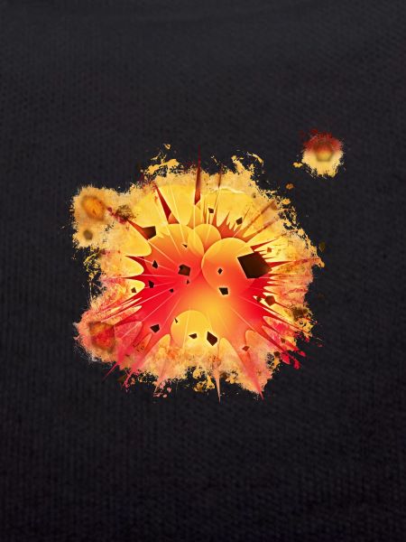 Explosion Detonation hell glühend