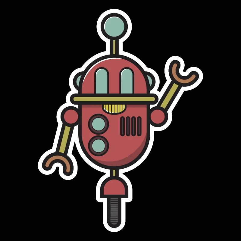 Roboter Science Fiction Geschenk Kinder lustig Bot