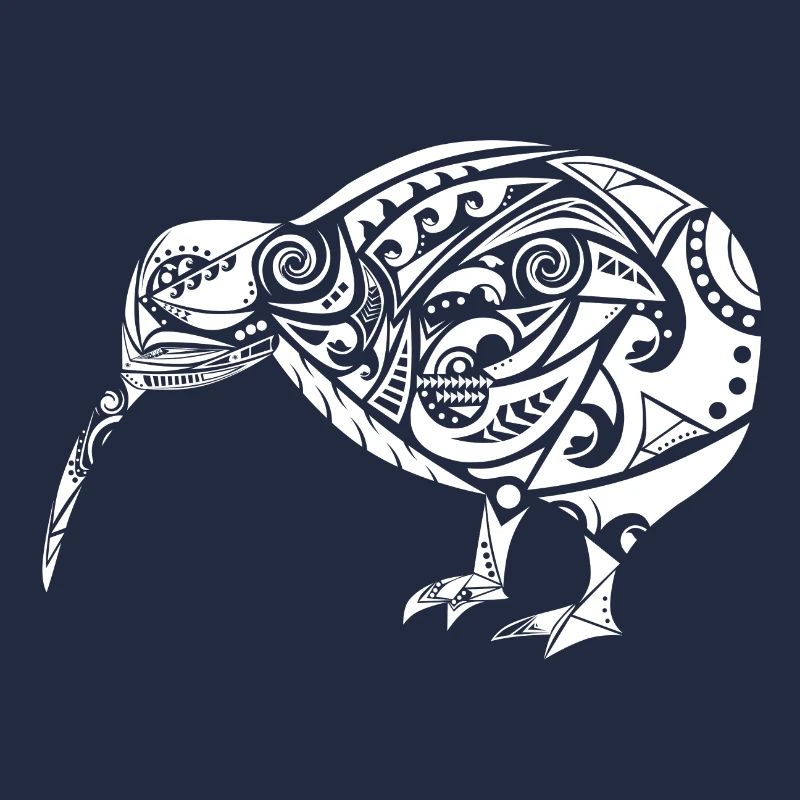 Maori Kiwi Vogel Weiß - Geschenkidee