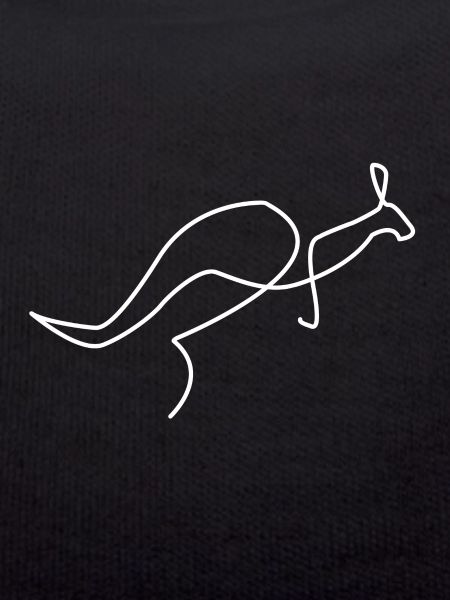 one line kangaroo white