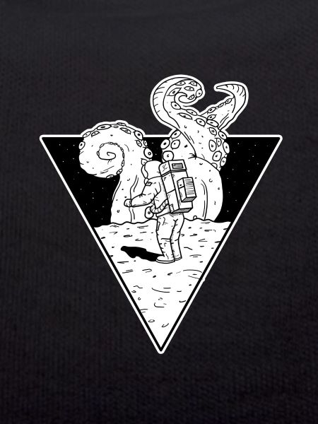 Astronaut discovering a monster
