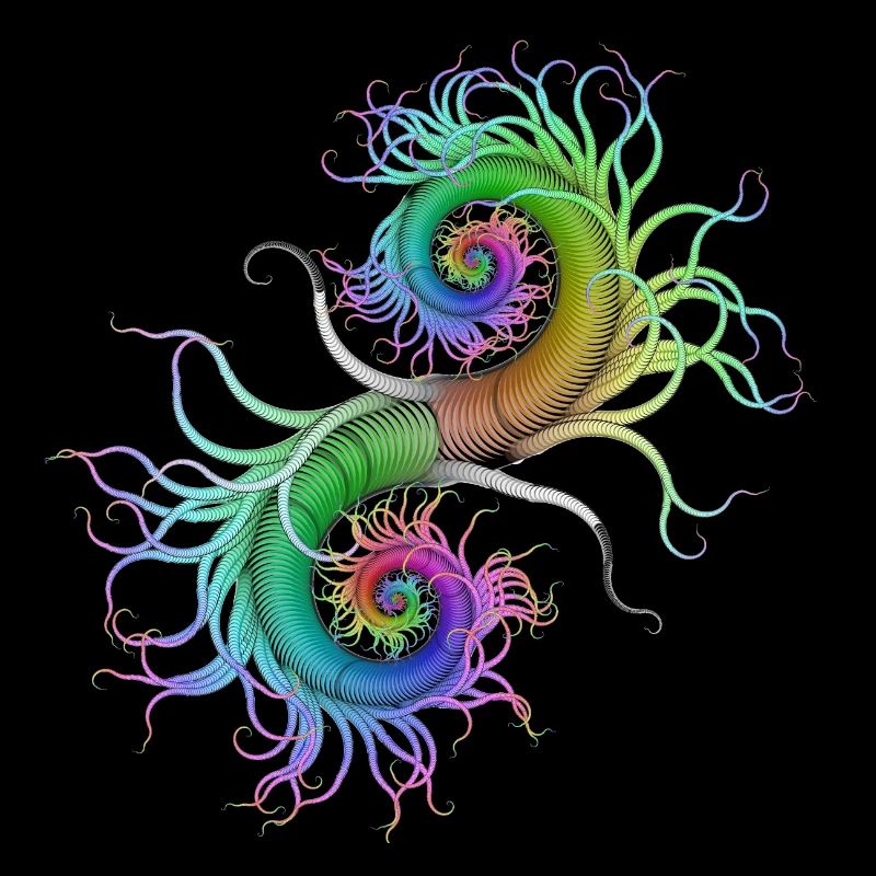 Seepferdchen psychedelisch abstrakt Spirale psy