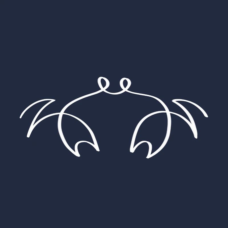 Une ligne de crabe blanc