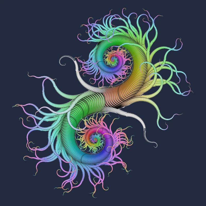 Psychedelisch Seepferchen Abstrakte Kunst Goa Psy