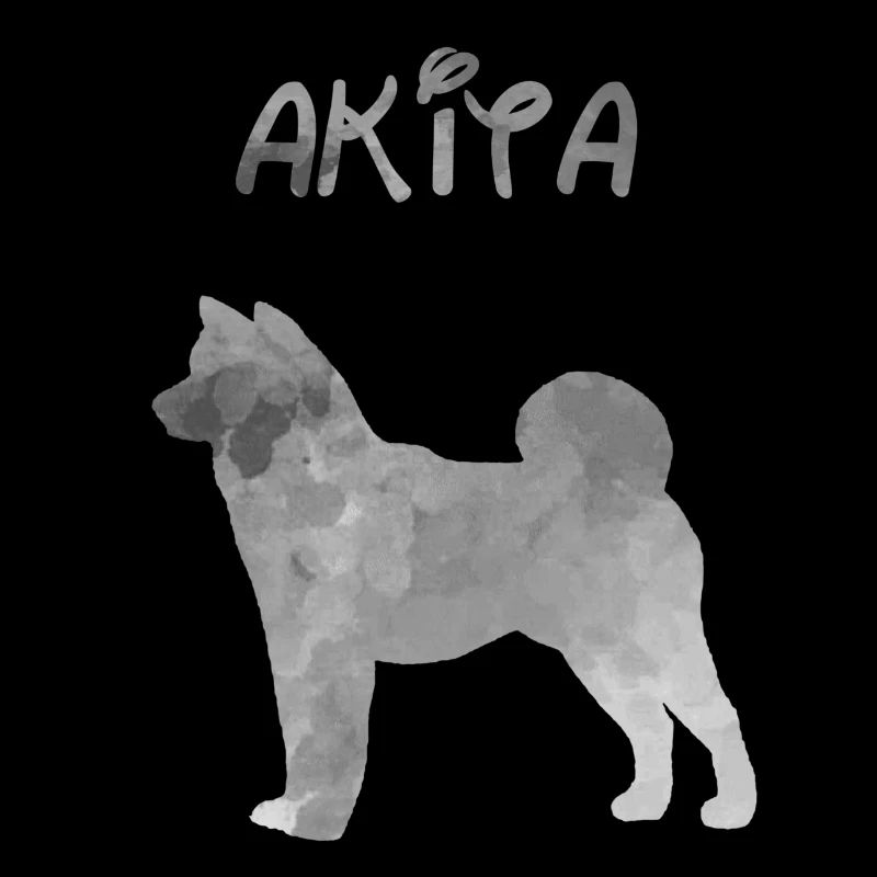 Akita in Aquarell