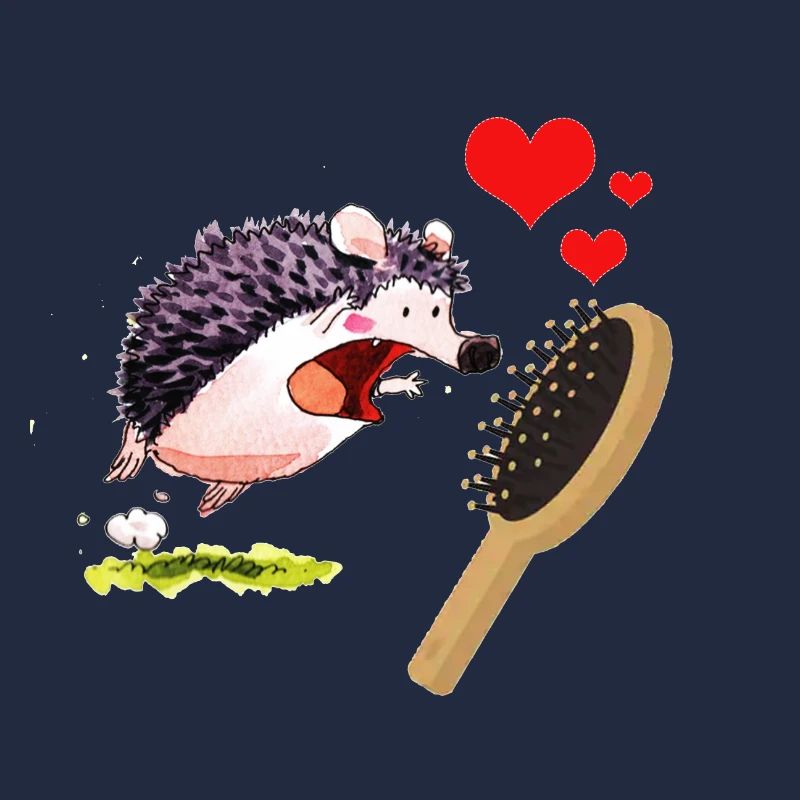 Igel Liebt Kamm - Muttertag und Valentinstag