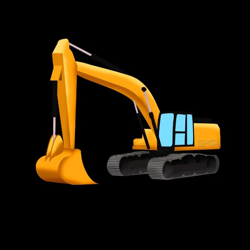 Gelber Bagger