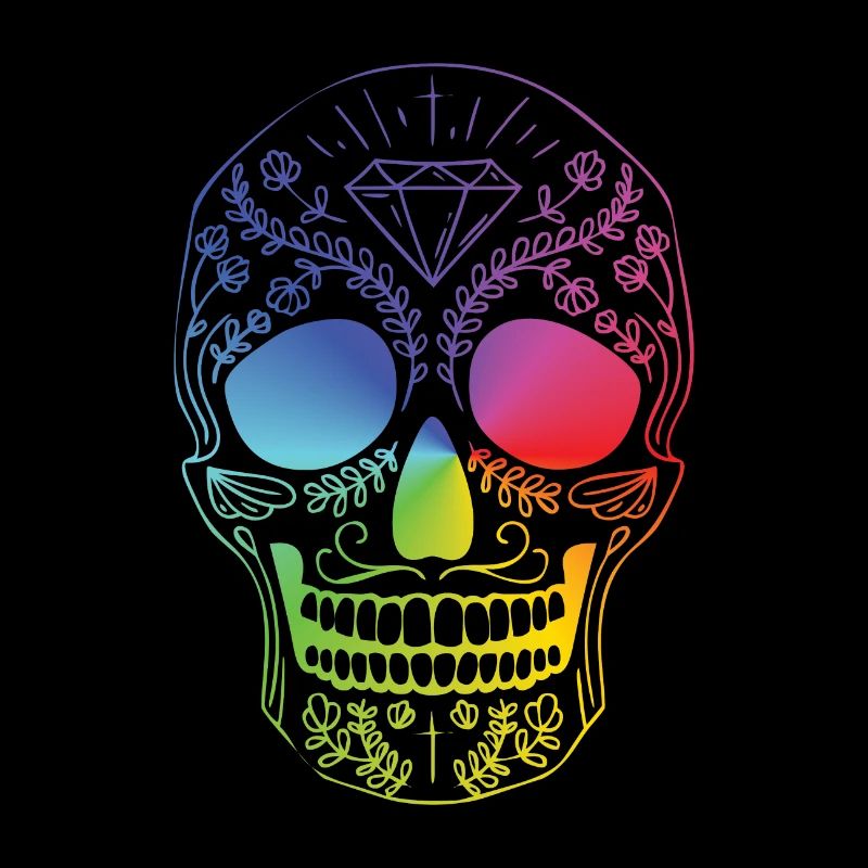 Skull in rainbow style