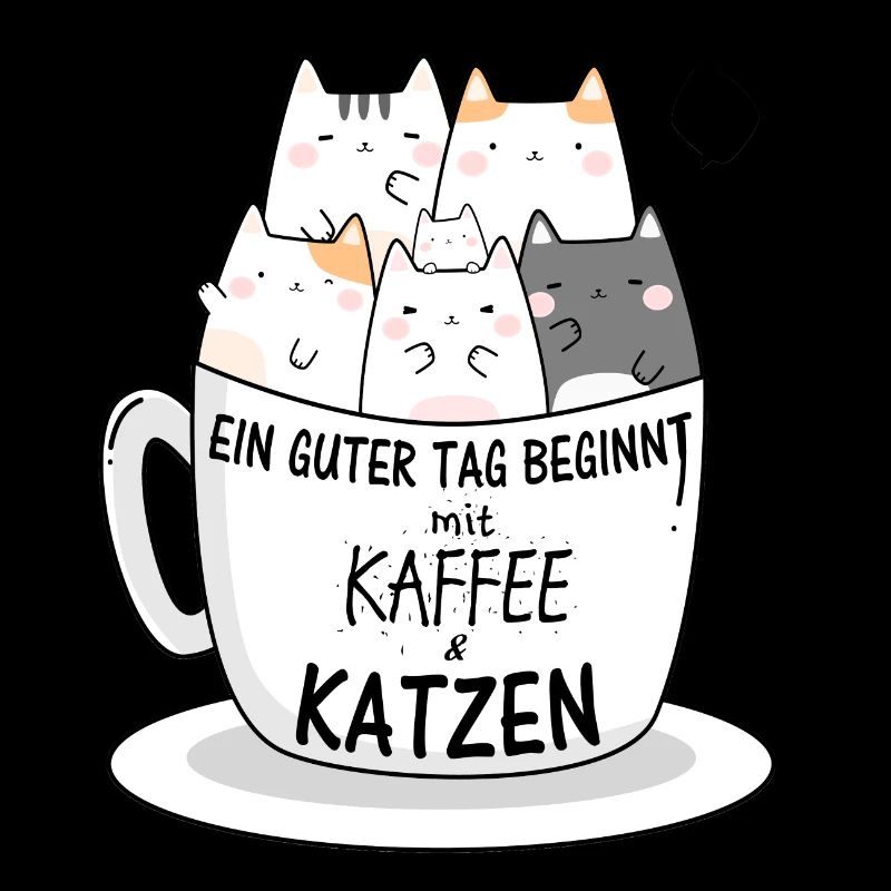 Kaffee und Katzen Coffee and Cats Geschenkidee