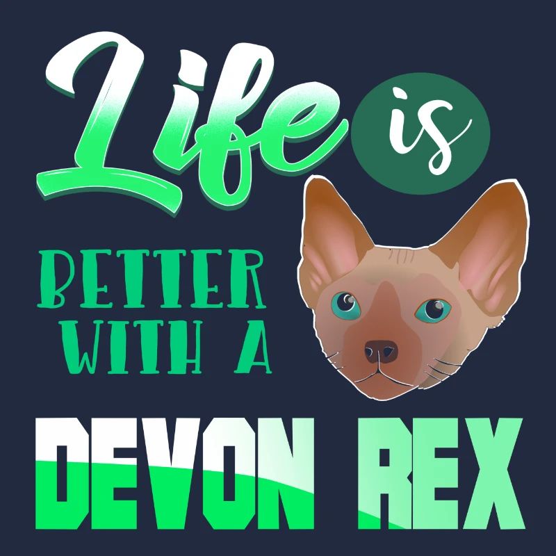 Katze Devon Rex Kätzchen Miau Miezekatze Geschenk