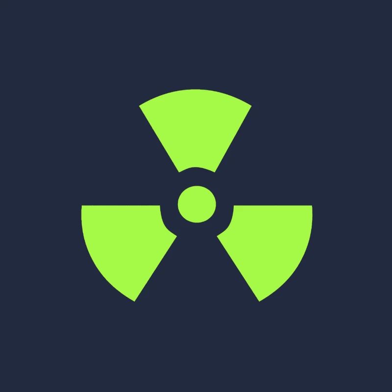 radioactive symbol green