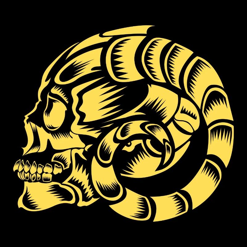 Tête de mort chèvre cornes taureau