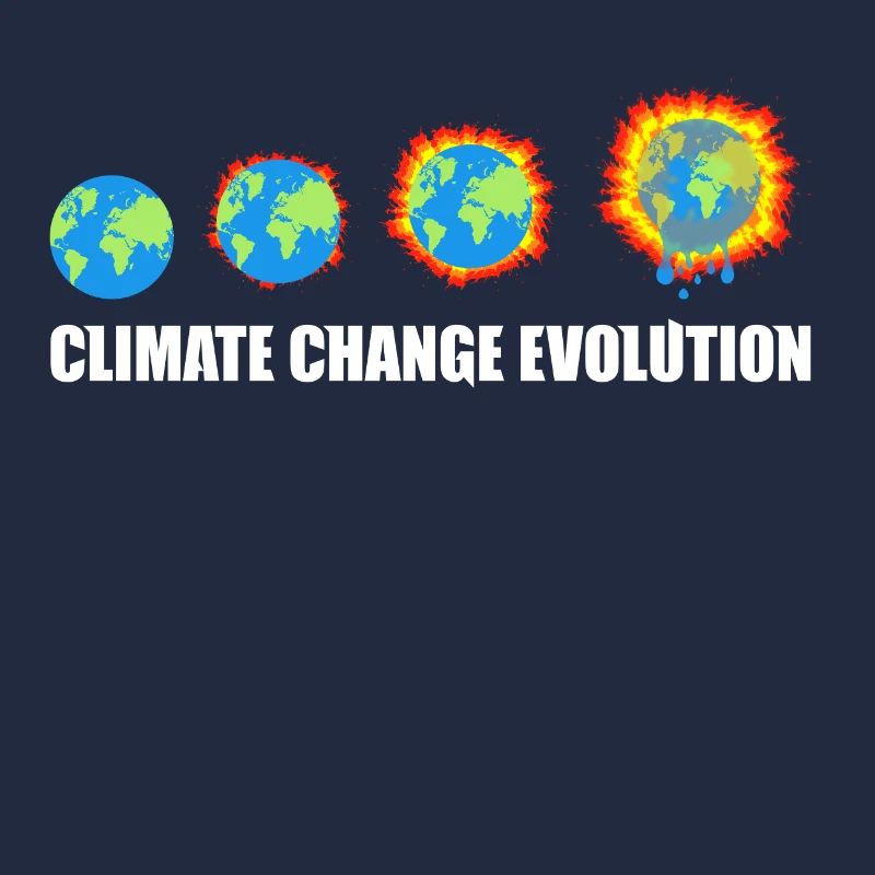 Climate Change Evolution Funny Awareness T-Shirt
