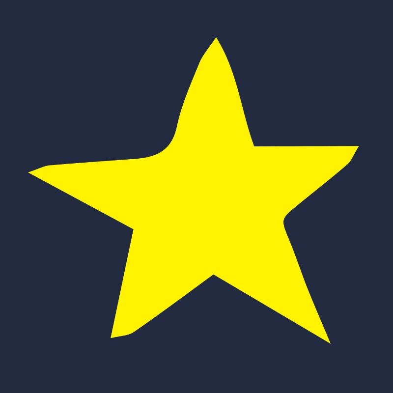 simple yellow ROUGH star