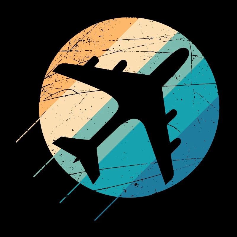 Flugzeug in schönem Retro Design