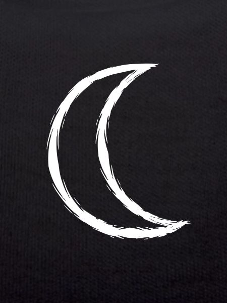 Celtic symbol moon white