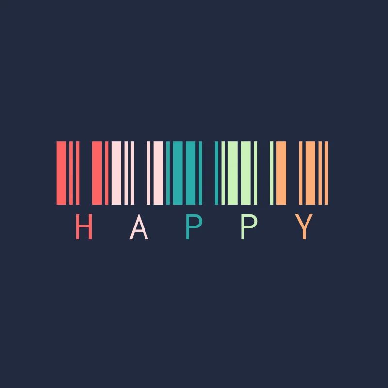 Strichcode "Happy"