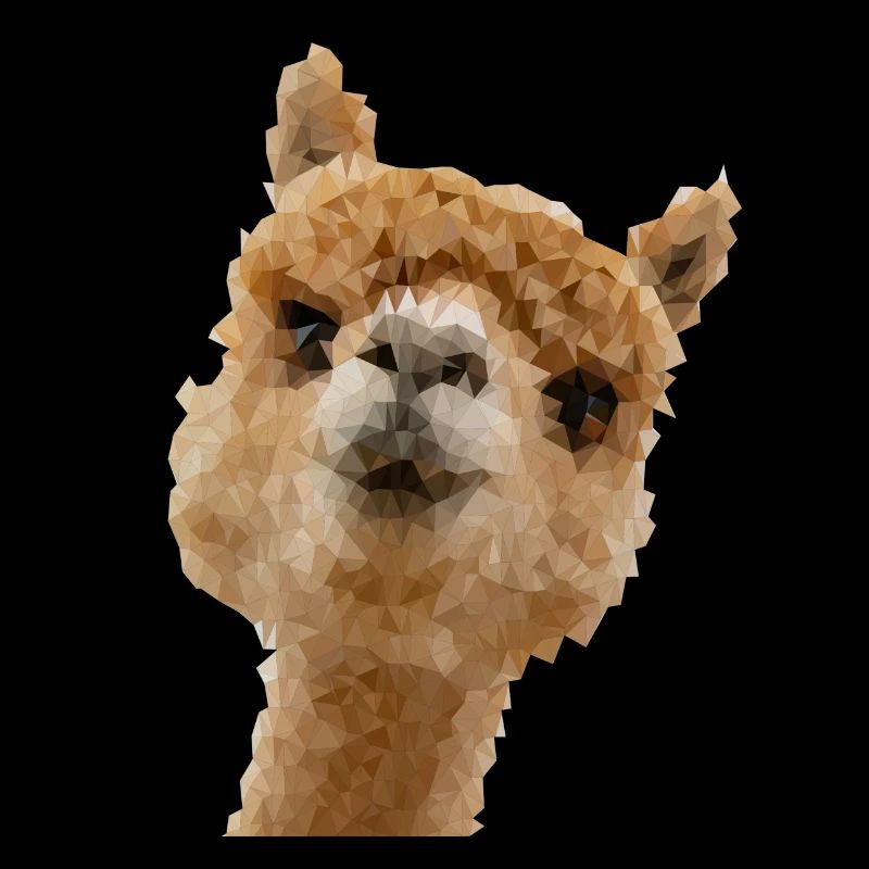 Alpaca in polygon design