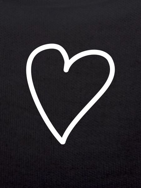 Heart freehand white