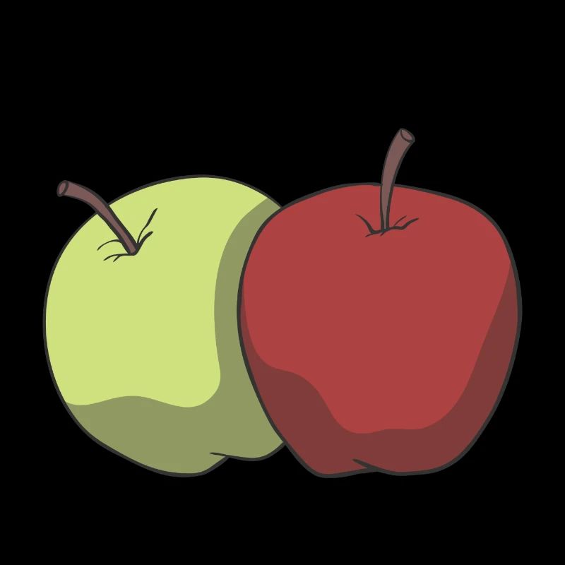 Pomme rouge et verte