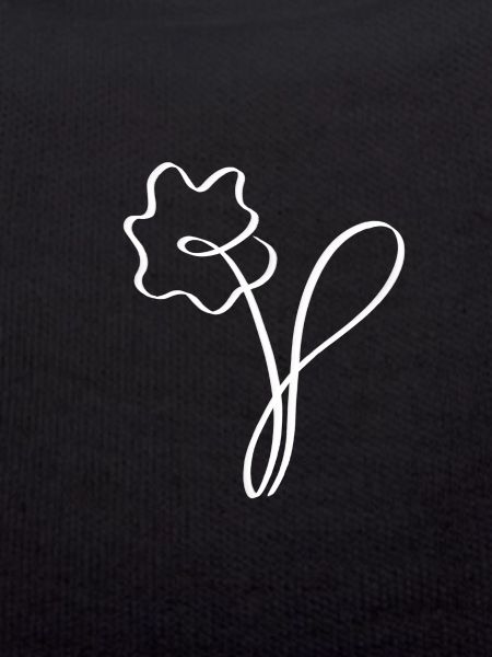 One line flower white