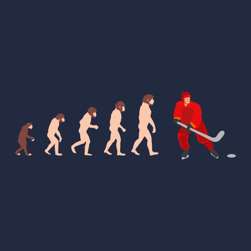 Idée cadeau Evolution Hockey sur glace drôle