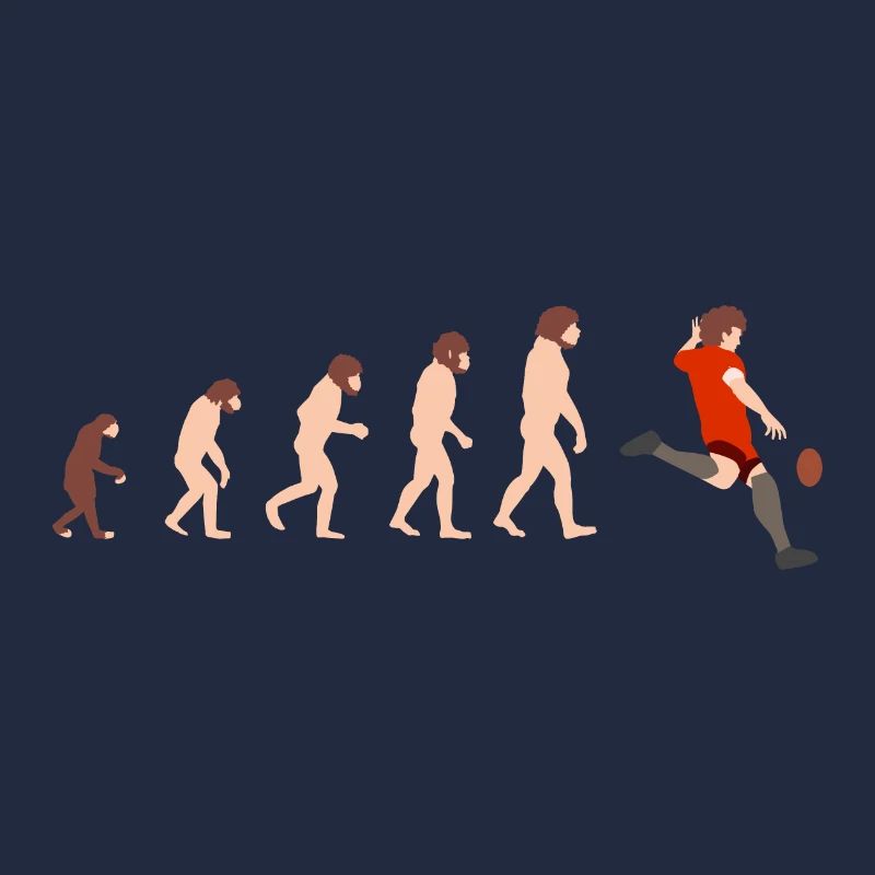 Idée cadeau Evolution Rugby Funny