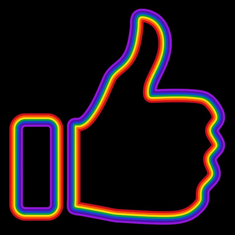 Thumbs up rainbow