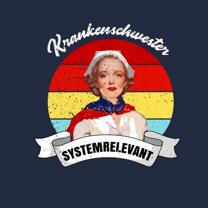 Krankenschwester systemrelevant Spruch T-Shirt