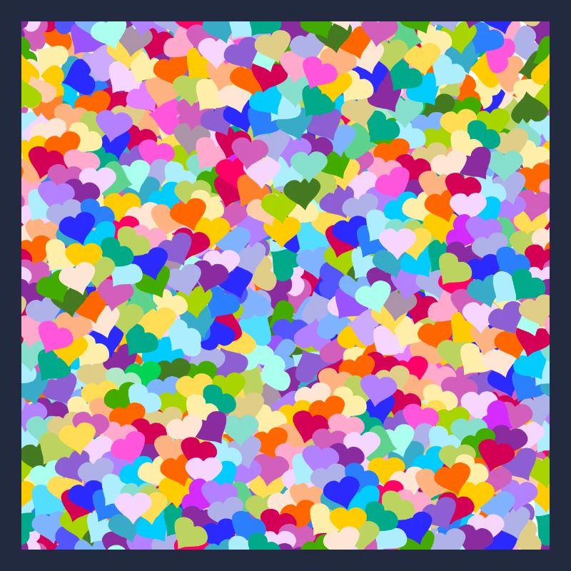 Konfetti Regenbogenherzen Muster